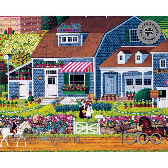 Buffalo Games - Le puzzle Silver Select - Prairie Wind Flowers - en 1000 pièces
