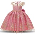 thumbnail image 2 of Robes de Demoiselles d'Honneur pour Filles Tout-Petits Princesse Robe de Fête de Mariage, 2 of 6