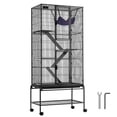 thumbnail image 1 of KFFKFF 69" Metal Small Animal Cage 4-Tier Rolling Ferret Cage with Tray 3 Ramps, 1 of 9