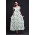 thumbnail image 4 of Bimba Robe Longue Décontractée en Rayonne à Fleurs pour Femme à Bretelles Spaghetti, Maxi d'Été, Robe Soleil - XX-Grand, 4 of 5
