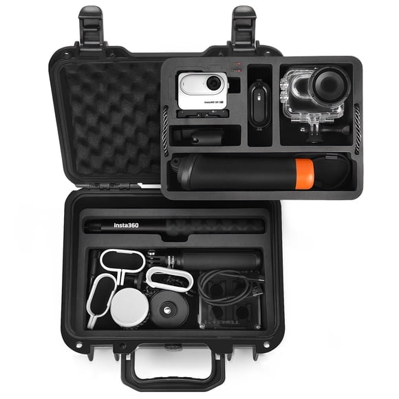 Lekufee Étui Rigide Imperméable de Voyage pour Insta360 GO 3S / Insta360 GO 3 Caméra de Vlogue et Accessoires (Étui Seulement)