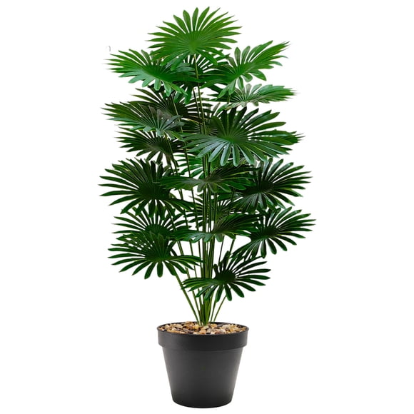 EGNMCR Home Decor Artificial Potted Plants with Pot PVC Fake Tropical Plants Realistic Faux Plants for Home Office House Desk Shelf Living Room Kitchen Decoration Artificial Plastics Greenery