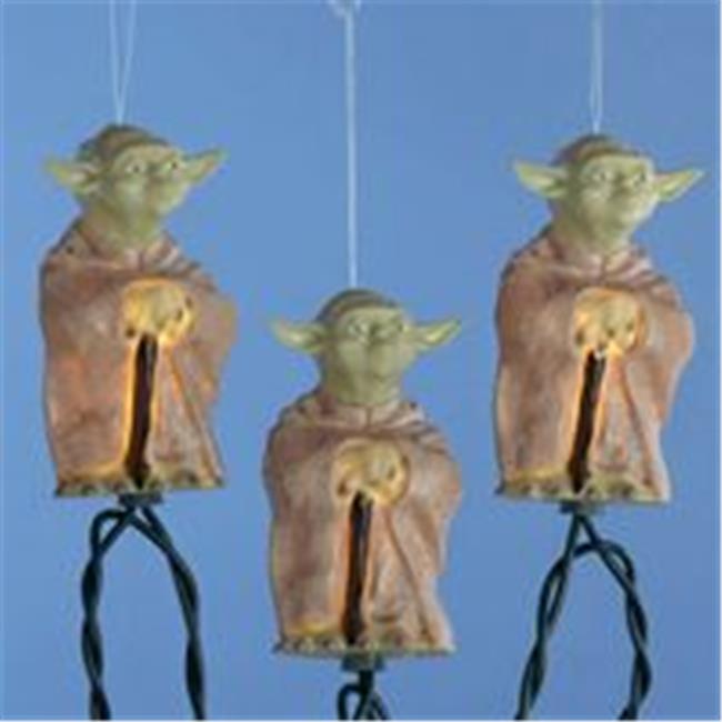 Kurt S. Adler- Inc. SW9801 Kurt Adler UL 10-Light Star Wars Plastic Yoda Light Set