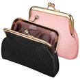 thumbnail image 1 of 2Pcs Small PU Leather Coin Bag Mini Wallet with Clasp Portable Travel Change Purse for Women, 1 of 8