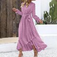 thumbnail image 3 of Gspmoly Robes pour Femmes Grande Taille, Robe Bohème Décontractée pour Femmes à la Mode, Robe à Col en V à Manches Longues, Longue Robe, Robes Formelles pour Femmes Offres, 3 of 6