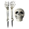 thumbnail image 1 of CEHVOM Halloween Skeleton Prop Human Full Size Skull Hand Garden Model Decor Clearance, 1 of 8
