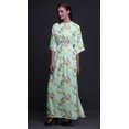 thumbnail image 2 of Bimba Rayon Bulbul Bird Ladies Long Gown Boho Beach Cocktail Party Maxi SlitDress-Medium, 2 of 6