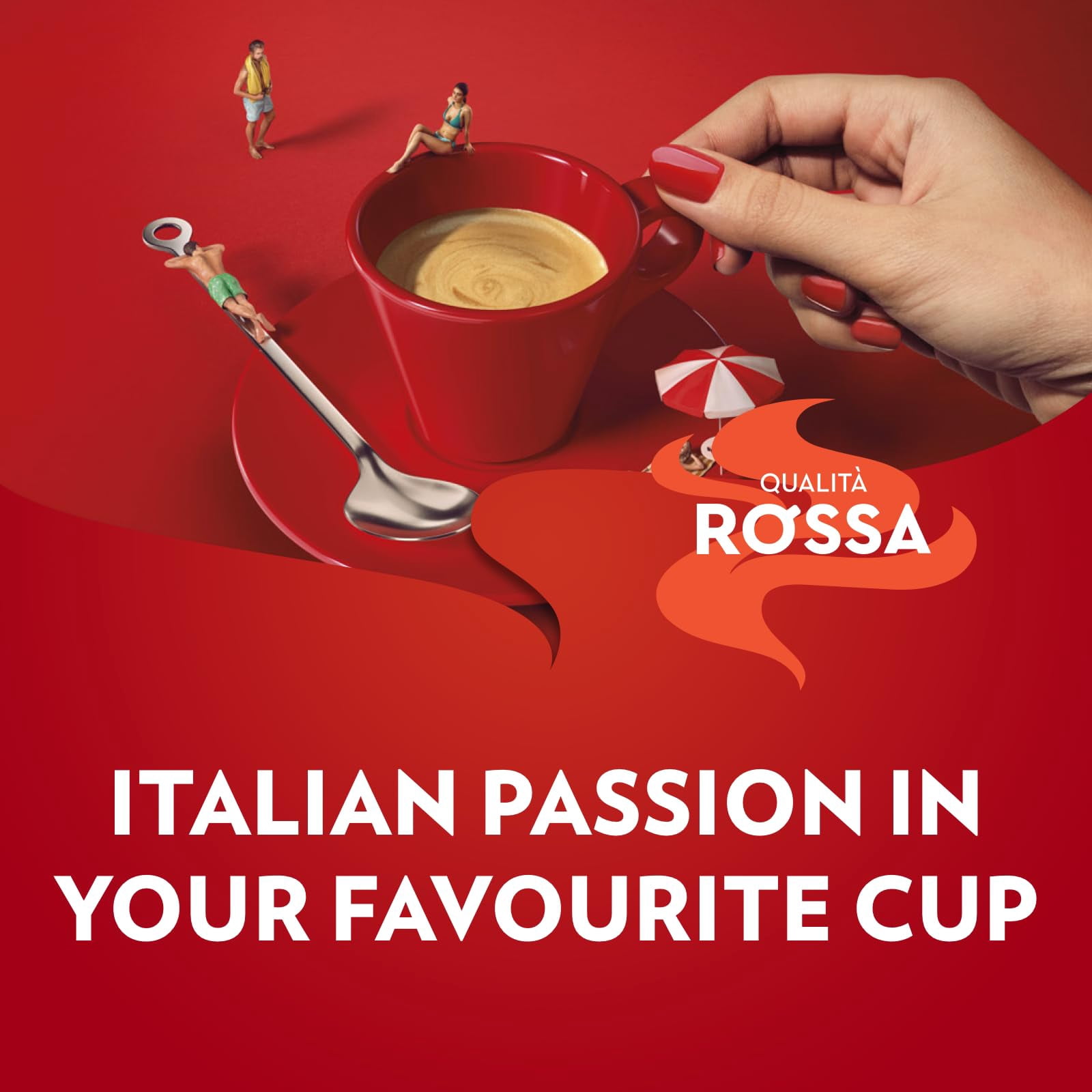 Lavazza - Qualita Rossa - Medium Roast 1KG Bag of Italian Coffee