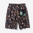 thumbnail image 2 of Short de Plage Décontracté en Coton et Lin à Cordon Style Ethnique Floral Marine TTTG, 2 of 3