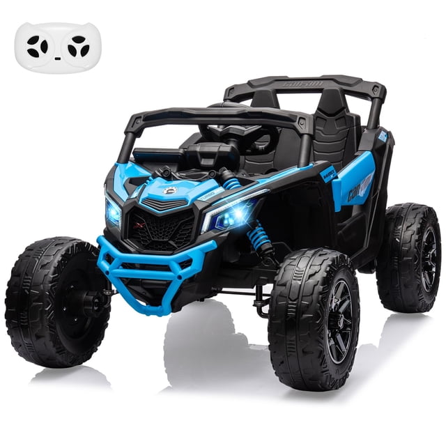 TROPOW Kids Cars Electric Ride On,Ride On UTV Car, Battery Powered Licensed Can-Am Kids Car, Electric Off-Road UTV Car with Remote Control, 2 Motors, Led Lights, Music, LED Lights,Blue