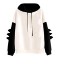 thumbnail image 1 of Pompotops Mode Femmes Casual Solide à Manches Longues Épissure Dinosaure Sweat-Shirt Tops, 1 of 3
