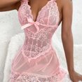 thumbnail image 4 of Jamicy Chemise de Nuit pour Femmes Douce Cadeaux de la Saint-Valentin pour Femmes Robe de Pyjama pour Femmes Chemise en Dentelle Aguichant Chemise de Nuit Robe de Nuit, 4 of 4