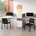 thumbnail image 2 of Costway Conference Chairs Set of 4 Stackable Office Guest Mesh Chair Waiting Room Wheels, 2 of 10