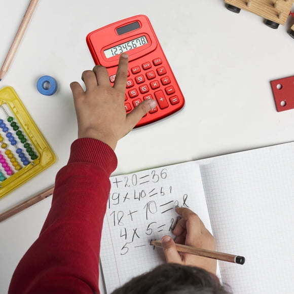 Standard Calculatrice de Base Mini de Bureau à 8 Chiffres avec Écran LCD, Calculatrice de Poche pour la Maison, l'École et le Bureau, Petite Calculatrice Numérique Portable avec Écran Clair pour les Maths de Base, la Comptabilité, l'Usage Quotidien