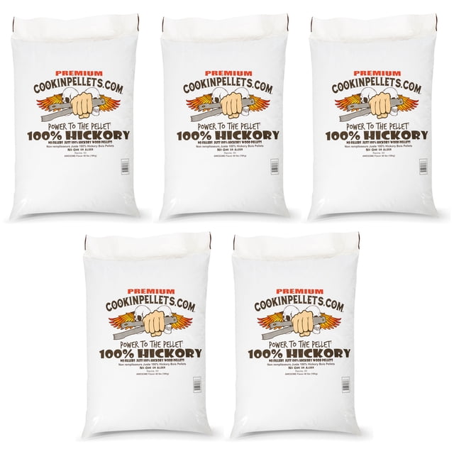 CookinPellets 40-Pound Premium Hickory Grill Smoker Wood Pellets (5 Pack)