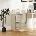 thumbnail image 2 of HOMCOM 2 Drawer File Cabinet Lockable Filing Cabinet for A4 Letter Oak, 2 of 10