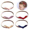 thumbnail image 3 of 5 Pcs Serre-Tête pour Bébé Décoratif Mignon Mini Nœud Bande pour Cheveux de Bébé Bandeau pour Bébé, 3 of 10