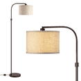thumbnail image 4 of Abat-jour 2 Pcs en Lin Naturel, Abat-Jour en Tissu de Remplacement Élevé pour Lampe de Table, Lampadaire - Gris, 4 of 7
