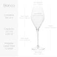 thumbnail image 2 of Galateo Verona Collection Bianco Verres à Vin Blanc - Ensemble de 4, 2 of 4
