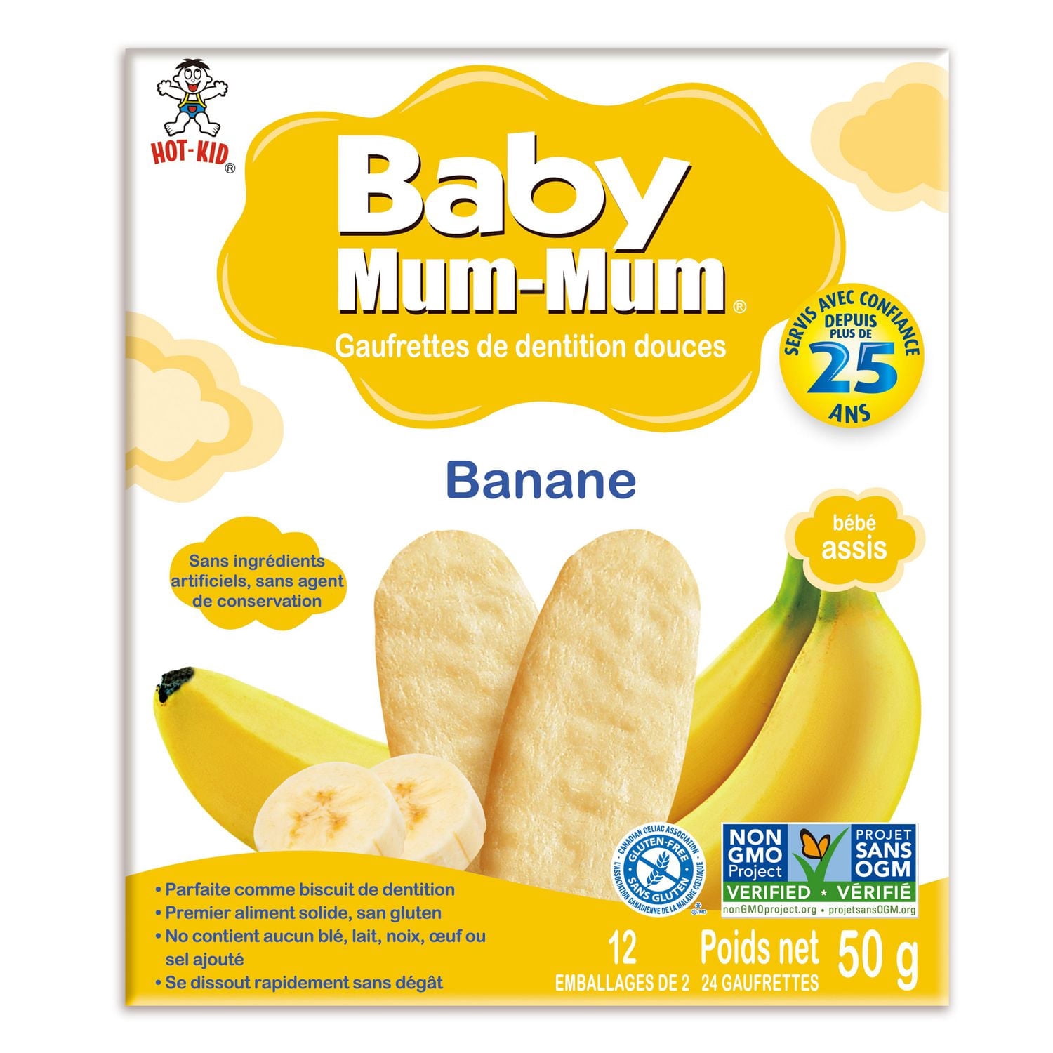 Biscottes de riz à la banane