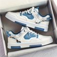 thumbnail image 2 of Men's Patchwork Design Skate Shoes With Good Grip, Breathable Lace-up Sneakers, 2 of 4