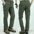 thumbnail image 1 of Men Work Multi-Pockets Cargo Pants Climbing Hiking Quick Dry for Outdoor Summer(Gray M), 1 of 7