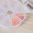 thumbnail image 3 of Bgsha Plastic Round 8 Grids Desktop Storage Box Travel Cosmetic Jewelry Organizer, 3 of 9