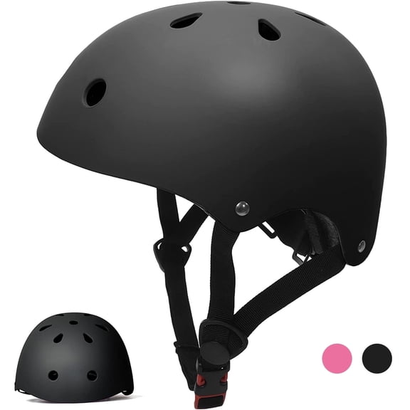 Tripumer 9-15 Ages Youth Bike Helmets Skateboard Scooter Helmet Boys Girls Bicycle Helmets Cycling Adjustable Helmets Black
