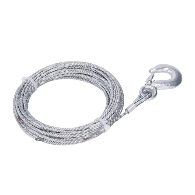 Winch Stainless Steel Cable, Cuttable Heavy Duty Winch Wire Rope 2000LBS Strength 4mmx12m For Electric Power Home