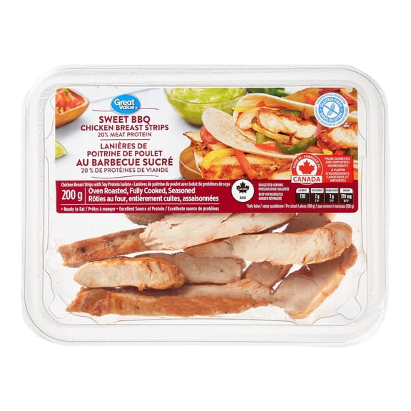 Great Value Fully Cooked Sweet BBQ Chicken Breast Strips