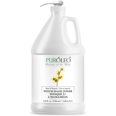 PUROLEO Witch Hazel Toner 128 Fl Oz/3784 ML (Packed in Canada) Refresh and Revitalize Your Skin with | Premium Bottle | Luxury Skin Care Toner | Facial Toner for Postpartum & Skincare