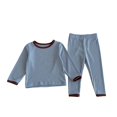 thumbnail image 2 of RXIRUCGD Child Spring Cotton Printing Pants Long Sleeve Round-Neck Blouses Sets, Blue, Size: 1 Years, 2 of 4