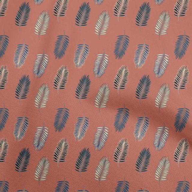 oneOone Polyester Spandex Orange Fabric Leaves Sewing Craft Projects Fabric Prints By Yard 56 Inch Wide-aA