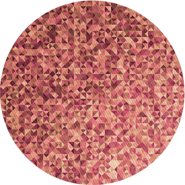 Ahgly Tapis Rond Lavable en Machine Intérieur Transitionnel Rouge Cramoisi, 7 Pieds Rond