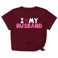 thumbnail image 2 of Meichang T-Shirts de la Saint-Valentin pour Femmes, Hauts Mignons avec Motif Cœur, Manches Courtes, Col Rond, Coupe Ample, 2 of 6