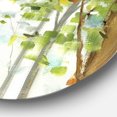 thumbnail image 2 of Designart 'Green Forest Study' Art mural cercle en métal de ferme, 2 of 3