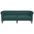 thumbnail image 2 of vidaXL Chesterfield Sofa 3-Seater Dark Green Fabric, 2 of 5