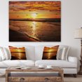 thumbnail image 4 of Design Art - Coucher de Soleil Jaune Vif sur les Vagues, 4 of 5