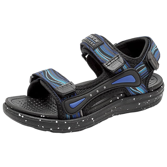 dmqupv Toddler Sandals Boys Boys Sandals Comfortable Soft Sole Open Toe Sandals Fashionable Wedge Heel Beach Sandals Blue,Size for US 5