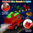 thumbnail image 3 of 5 In 1 Dinosaur Car Toy-Friction Power Carrier Truck With 4 Packs Small Pull Back Dino, 3 of 4