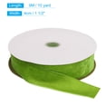 thumbnail image 2 of Unique Bargains Velvet Ribbon 1 1/2 Inch x 10 Yard Single Face Spool Silky DIY Crafts Gift Wrapping Bow Decoration Fresh Green, 2 of 5