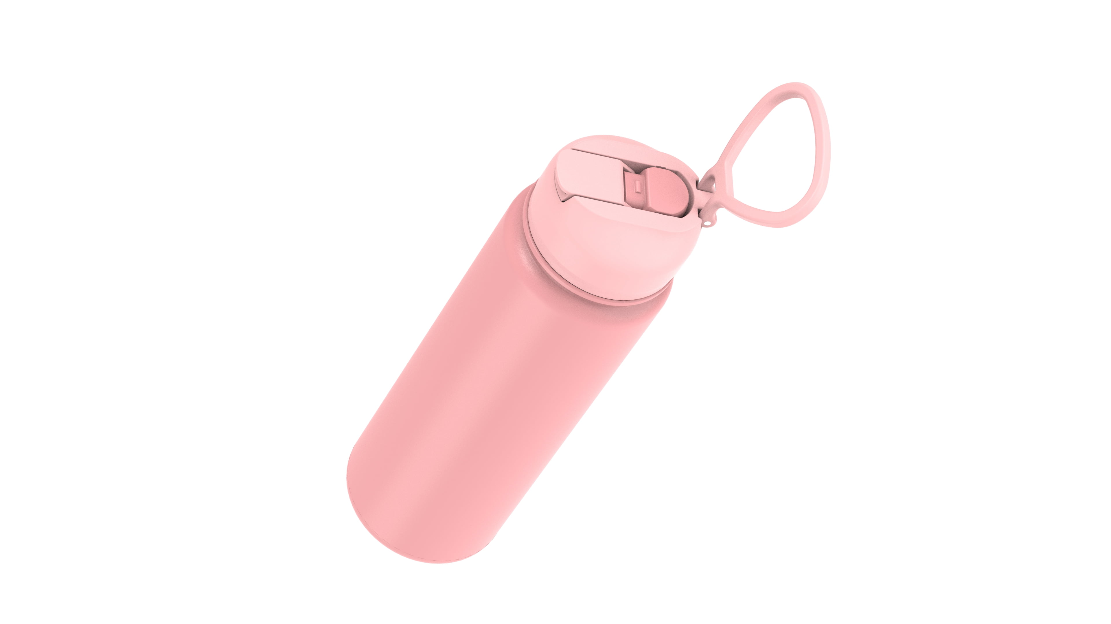 Gourde de sport en acier inoxydable à double paroi et isolation sous vide Mainstays, 700 ml, rose, avec couvercle anti-fuites, pour la salle de sport, les déplacements et un usage quotidien