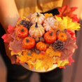 thumbnail image 4 of Ensemble de Citrouilles Artificielles Réalistes Fausses Citrouilles Décor pour l'Halloween, 4 of 10