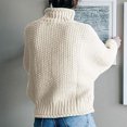 thumbnail image 4 of IROINID Pull à Col Rond en Tricot pour Femmes, Couleur Unie, Manches Longues, Ample, 4 of 7