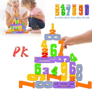 TopLLC Enfants Puzzle Lumière Cognition numérique Addition et soustraction Stacking Jouets de musique Ornements Éducation des parents et des enfants Jouets d'énergie cérébrale 30pcs puzzle
