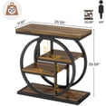 thumbnail image 2 of Tribesigns Table d'Appoint à 4 Niveaux pour Salon, Table d'Appoint Étroite en Bois pour Chambre, Brun Rustique, 2 of 5