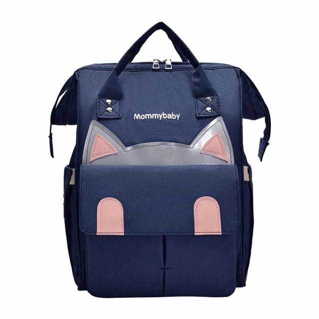 RKSTN The Backpack Mommy Bag Backpack Multifunctional Large-Capacity Double-Shoulder Maternal and Child Bag Kitten Dark Blue Travel Essentials