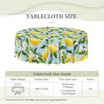 thumbnail image 4 of Round Tablecloth Lemon Watercolor Flower 60 Inch Table Cover for Dining Polyester Cloth with Scalloped Edges Stain Resistance Kitchen Picnic Party Restaurant Decoration, 4 of 6