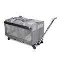 thumbnail image 1 of 1pc Double Compartment Pet Stroller With Wheels, Can Hold 2 Pets, Can Hold 2 Cats, 1 of 5