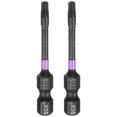 thumbnail image 1 of Uxcell 2pcs TT15 Torx Impact Screwdriver Bit 1/4" Hex Shank 2" Long Magnetic with Hole, 1 of 7